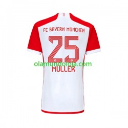 Camisola Bayern de Munique Thomas Muller 25 Homem Equipamento Primeiro 2023-2024 Manga Curta
